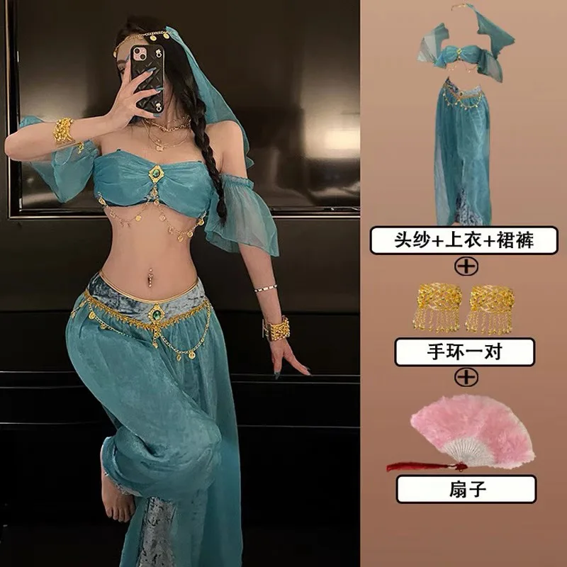 เซ็กซี่เทพธิดาเครื่องแบบคอสเพลย์ Egyptian Queen's Belly Dance Aladdin เต้นรําอินเดีย Exotic โรงแรมไนท์คลับเสื้อผ้า