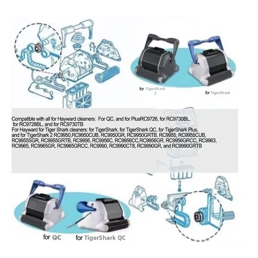 For Pool Maintenance As Shown Roller Bearing Guide Swimming Pool Rollers High Durability Design Enhanced Cleaning