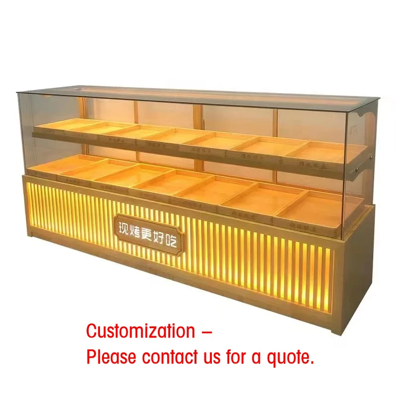 custom.Good Quality Bakery Equipment Gondola Wood Bread Display Rack
