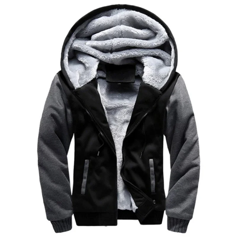 Winter Men Sweatshirts Fleece Thickened Warm Camouflage Cardigan Sweater Male Casual Hooded Jackets Men\'s Outdoor Sportswear