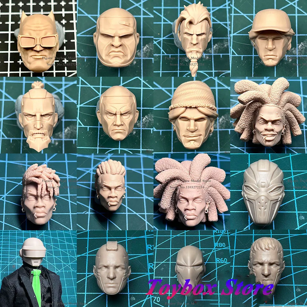 Escultura de cabeza de Spider Man para figura de acción, modelo blanco de bricolaje, escala 1/12, sin pintar, Cyberpunk 2077, 6 pulgadas, SHF, Marvel, Mafex, ML