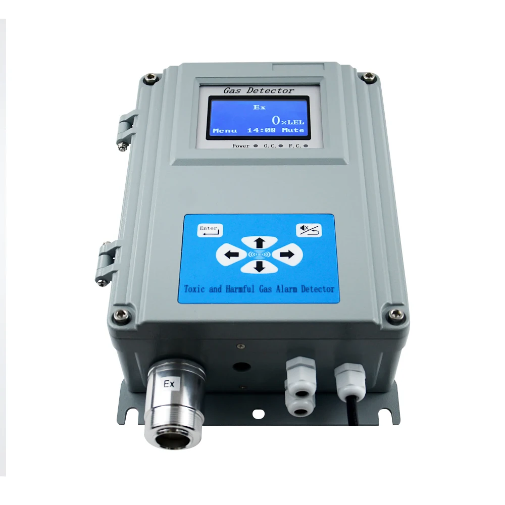 Wall Mounted Hydrogen Gas Detector H2 Leak Monitor Alarm Industrial Use