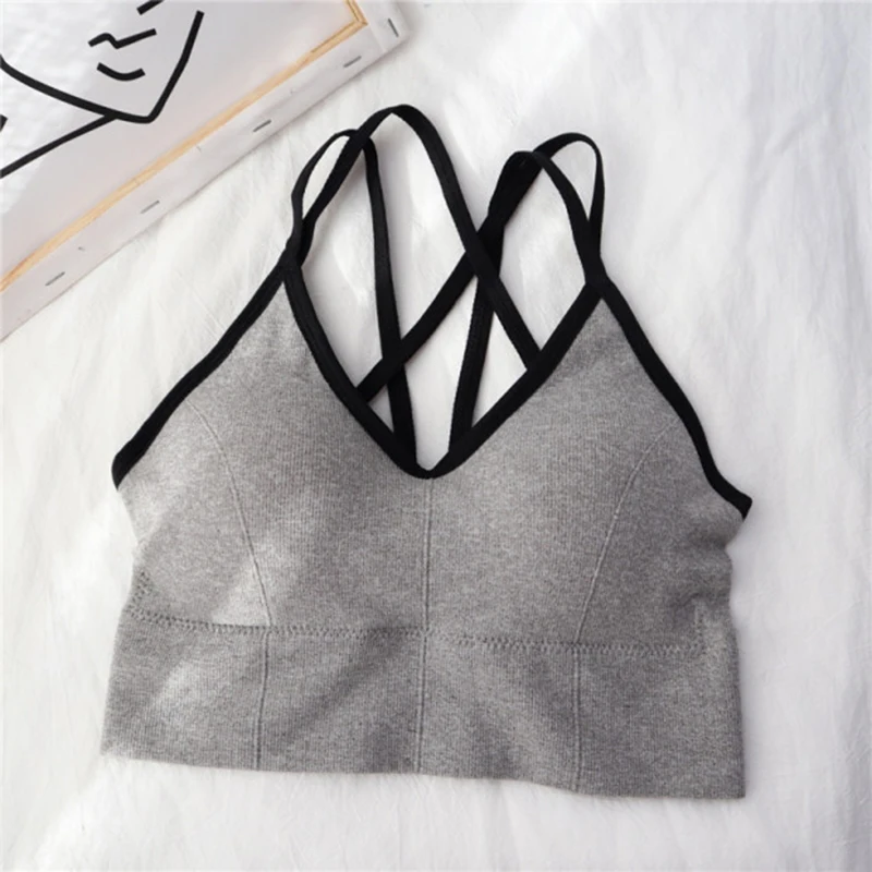 Sexy Back Sports Bra Women Yoga Sport Top Women Shockproof Breathable Athletic Backless Bra Fitness Running Gym Vest Crop Top