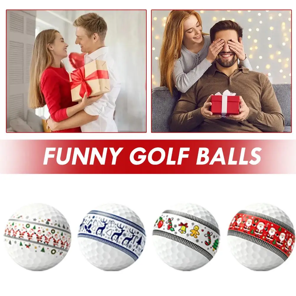 كرات جولف مضحكة جديدة - 4 تصميمات فريدة من نوعها، مجموعة هدايا هدايا للرجال، الأب، الجد، مثالية لعيد الميلاد، عيد الميلاد، الفيل الأبيض #2