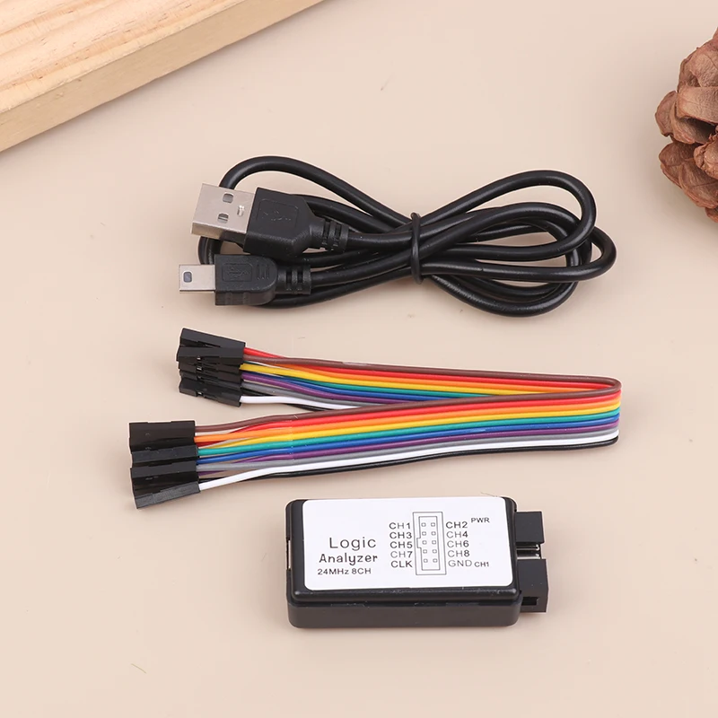 USB Logic Analyzer 24MHz 8 Channel Input Memory 24M/Seconds Logic Analyzer Debugger For ARM FPGA Logic Analyzer Logic