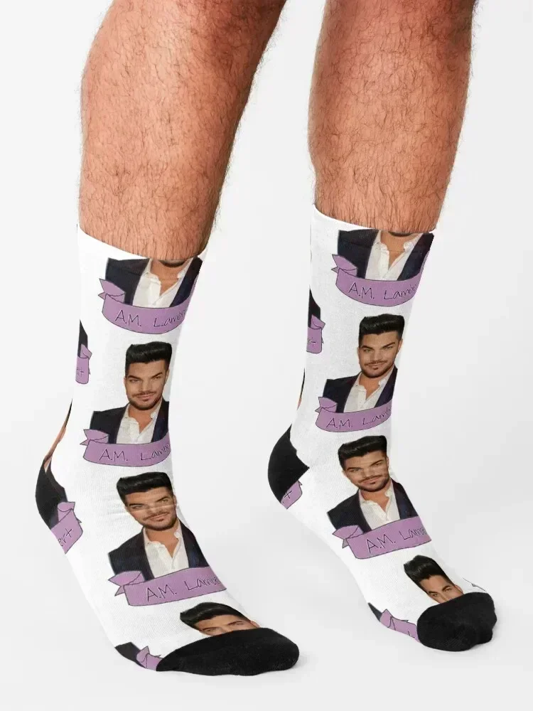 Adam Lambert banner Socks winter custom sports retro Climbing Socks Women's Men's