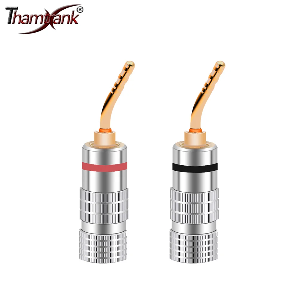 

10pcs Banana Plug 24K Gold Plated Speaker Cable Pin Angel Wire Screws Lock Connector For Musical HiFi Audio Aluminum Shell