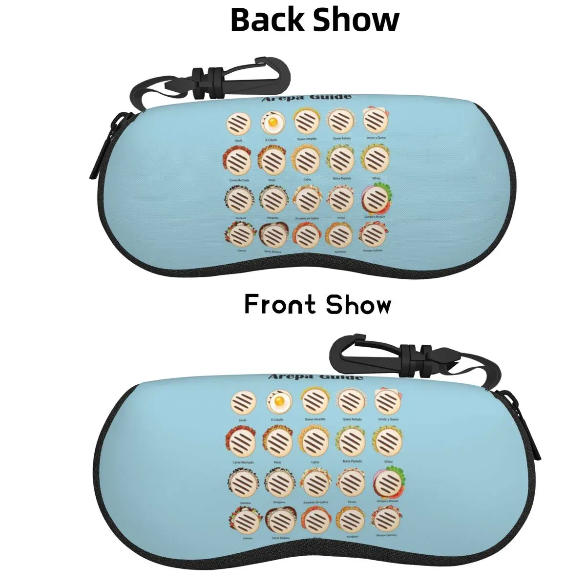

Arepa Guide Venezuela Latin Fast Food Shell Glasses Case Protector Sunglasses Box Women Men Soft Eyeglass Bag Pouch