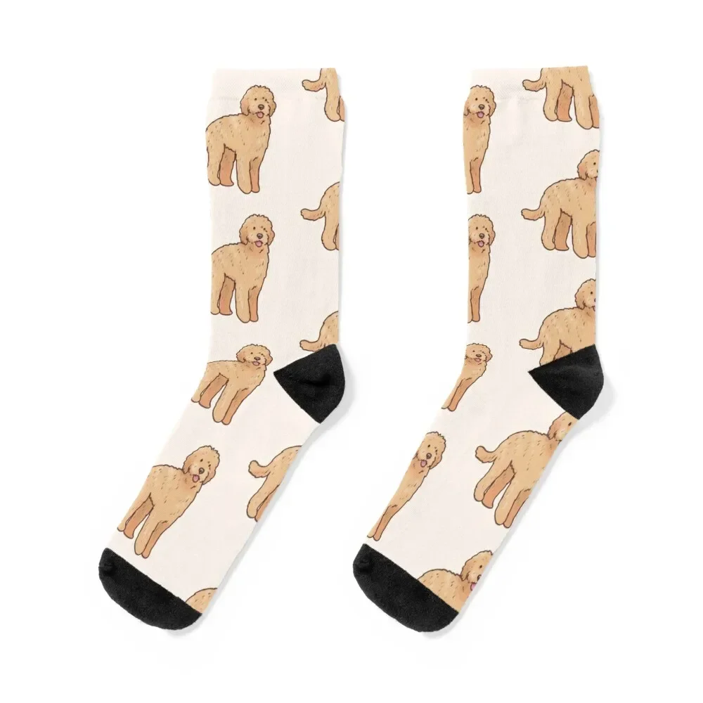 

Golden doodle dog drawing Socks hip hop Running Sports Antiskid soccer Woman Socks Men's