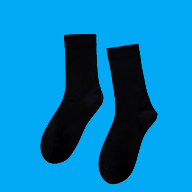 5/10 Pairs High Quality Student Thin Long Socks Women\'s White Black Girls Socks Stacked Breathable Socks Elastic Popular Socks