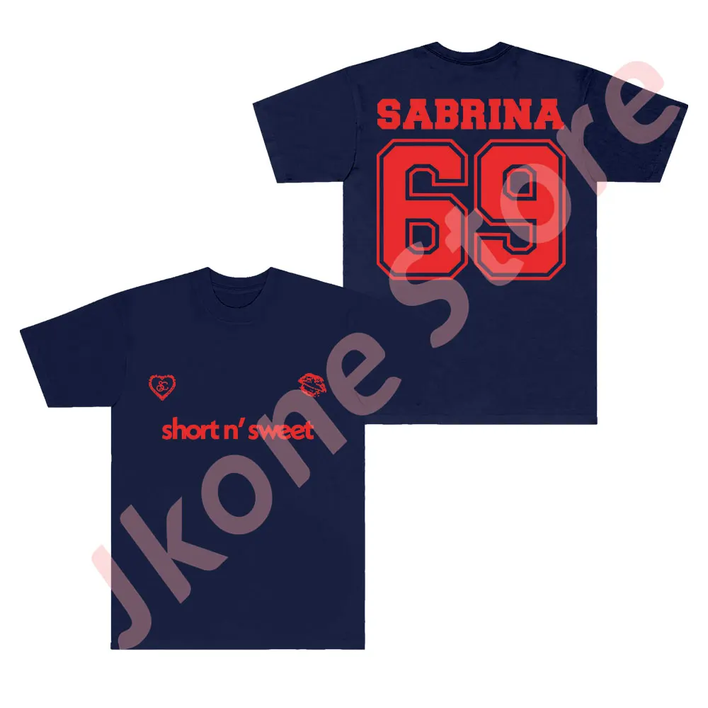 Sabrina Carpenter 69 Tee Short n\' Sweet Tour Logo Merch T-Shirts Cosplay Women Men Fashion Crewneck Short Sleeve