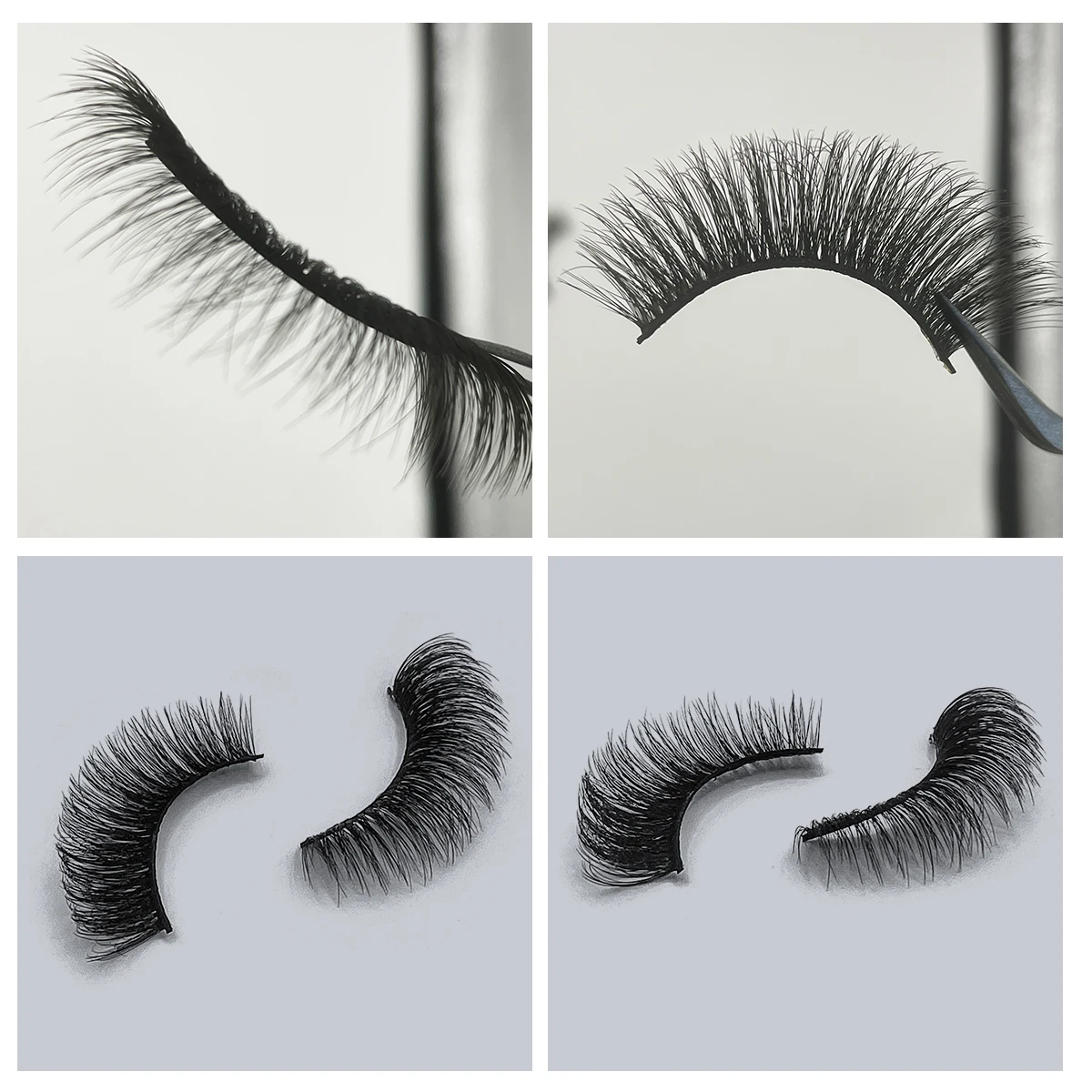 10 Pairs Simulation Cross Messy Eye Faux Mink Eyelashes Handmade False Eyelashes Natural Nude Makeup 3D Curly Lashes