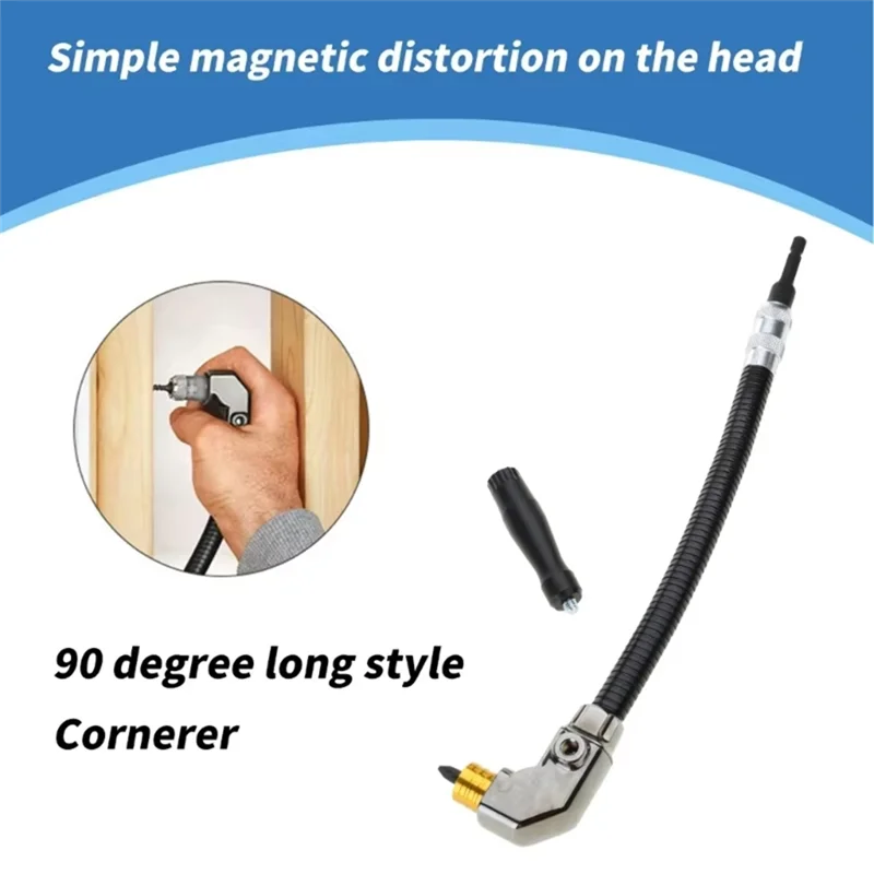 

【Must-Haves】90 Degree Electric Drill Corner Device 3 Jaw Chuck Turner Chuck Adapter Narrow Space Drilling Accessories