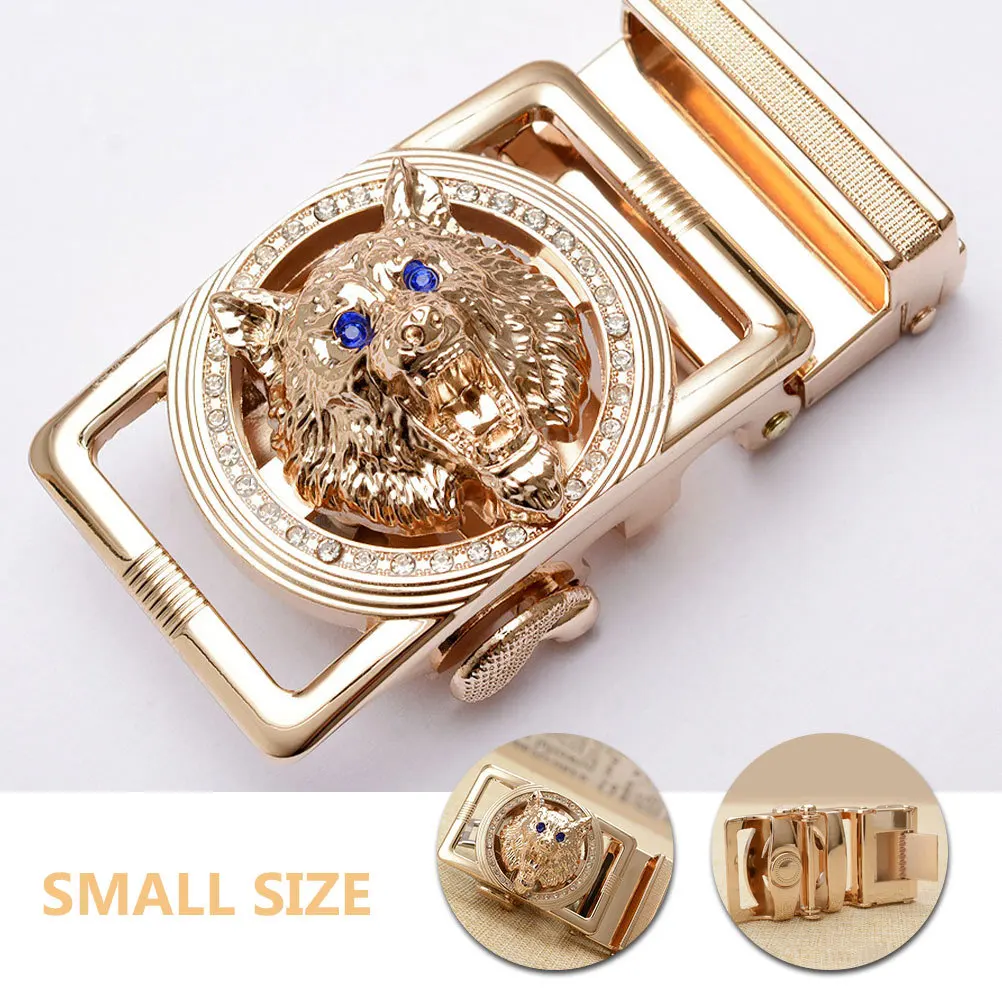 الذئب رئيس حزام مشبك للرجال الرجعية سبيكة خفيفة الوزن ارتداء المقاومة الجينز الخصر مشبك الرجال اللباس التبعي زي التبعي