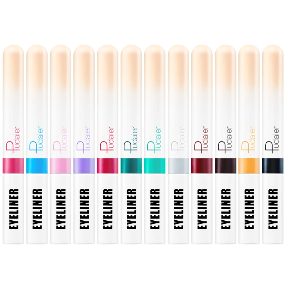 12 Colors Liquid Eyeliner Makeup Tool Waterproof Sweat-proof Non-smudge Eyeliner Pencil Women Professional Eyeliner Cosmetics