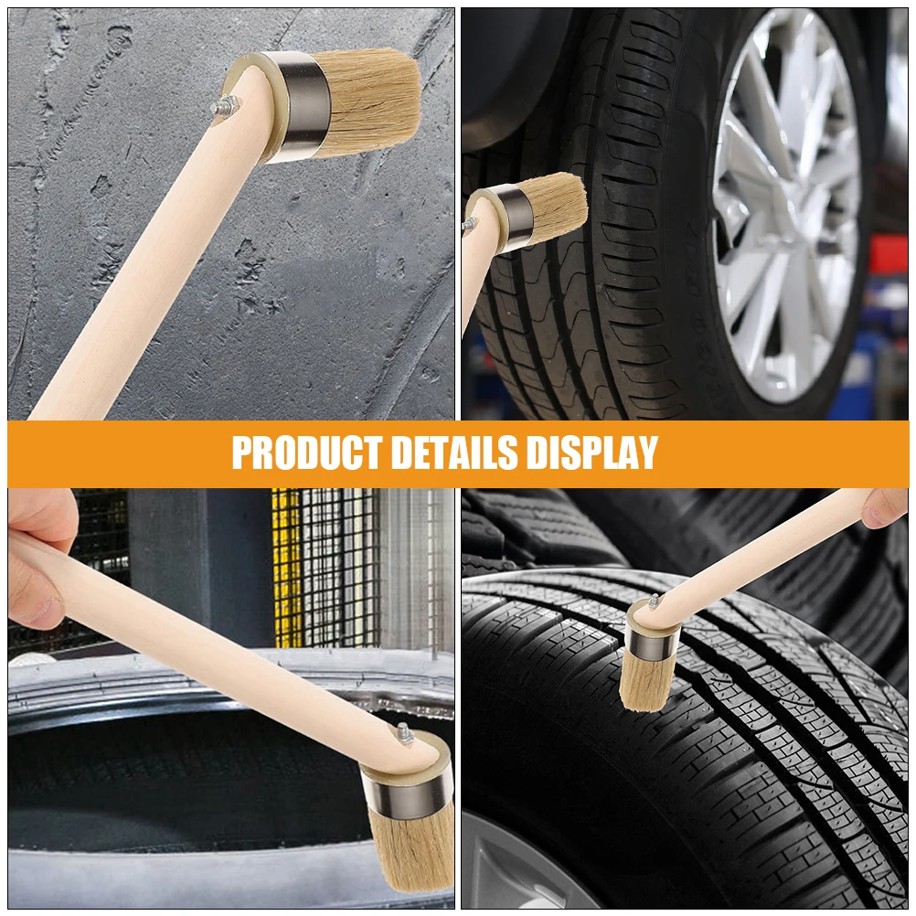 

2pcs Tire Repair Tool Brush Automotive Car Wheel Rim Detailing Cleaner Handle Durable Scrubbing Tool for Tire Puncture Debris