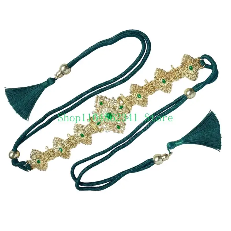 

5asd Роскошный сверкающий металлический ремешок в марокканском стиле для повседневной одежды и платьев