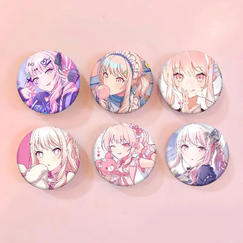 P-Project SEKAI Anime Game Akiyama Mizuki Badges Tinplate Soft Button Pin Brooch Metal Custom Jewelry Accessories Hat Bag Lapel