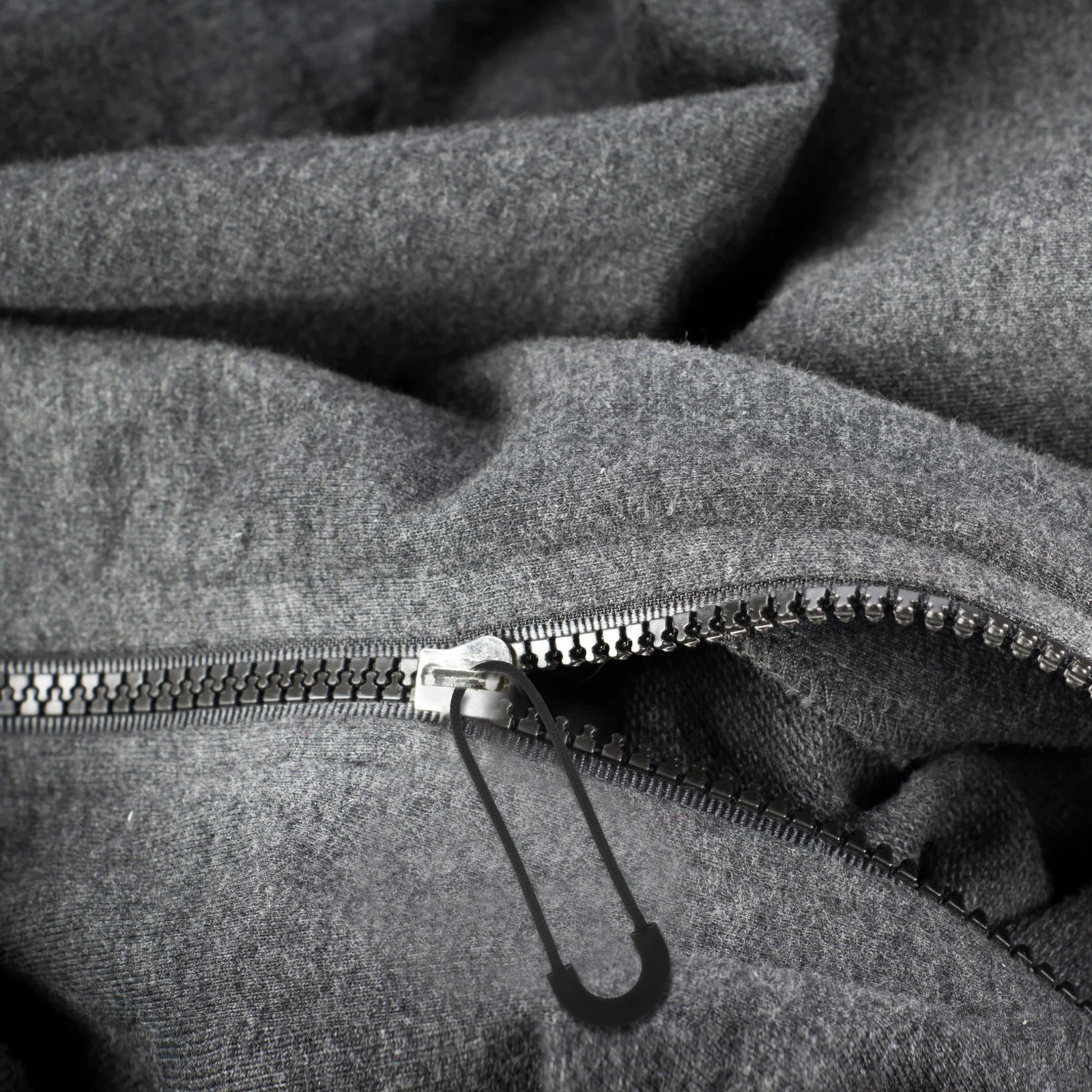 

1Set Zipper Head Semicircle Clips Black Instant Fix for Clothes Bags Jackets Zipper Repair Kit Replacement Accessory