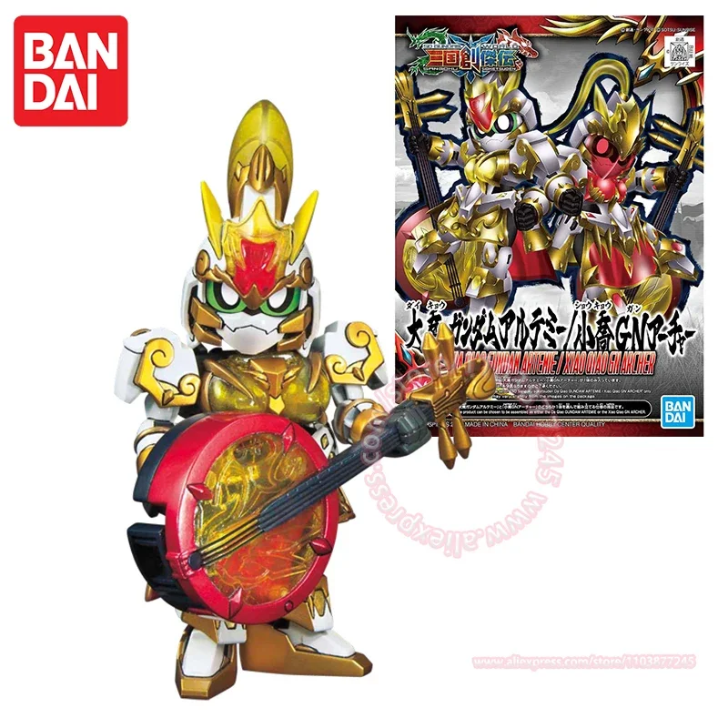 BANDAI SD Gundam World Sangoku Soketsuden DA QIAO ARTEMIE XIAO GN ARCHER juguete ensamblado colección adornos figuras de acción