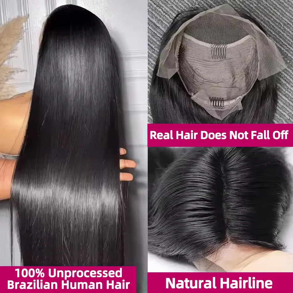 IRoshion 250 Dichtheid 38 40 Inch Pre Geplukt Kant Frontale Pruiken 13x6 13x7 Bone Straight HD Transparant Kant Voor Menselijk Haar Pruiken