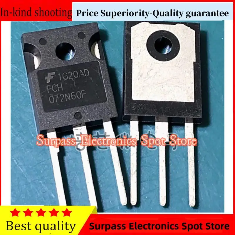 10PCS-100PCS  FCH072N60F  MOS TO-247 600V52A Price Superiority-Quality guarantee