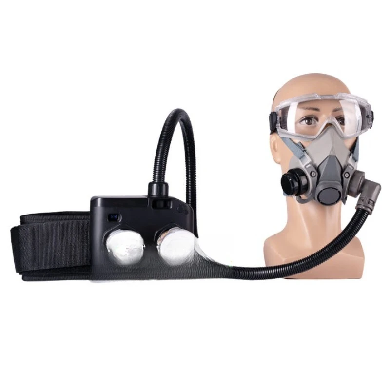 إمدادات الهواء الكهربائية نصف قناع الغاز رذاذ الطلاء تلميع