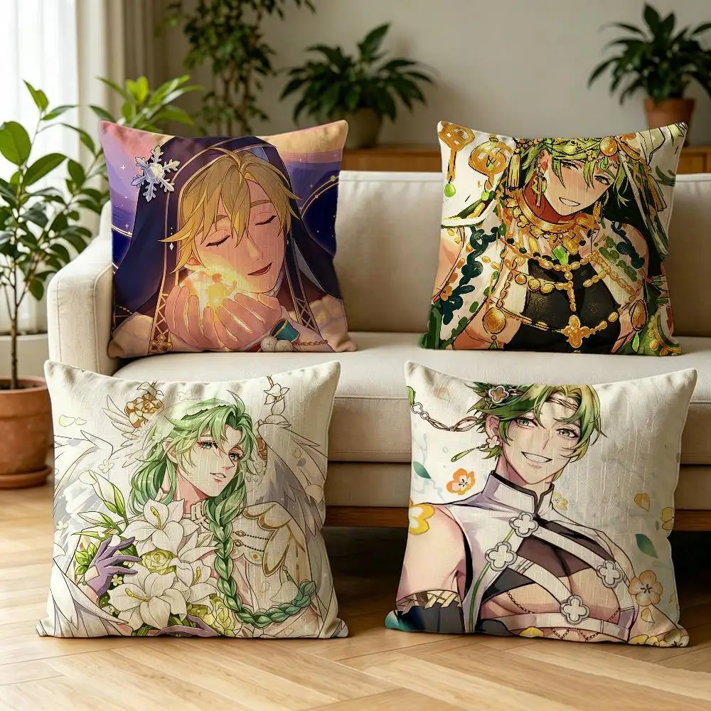 

O-Olivine Nu Carnival Double-sided print Pillow Case Pattern Printed Pillowcase For Living Room Sofa Cushion Cover
