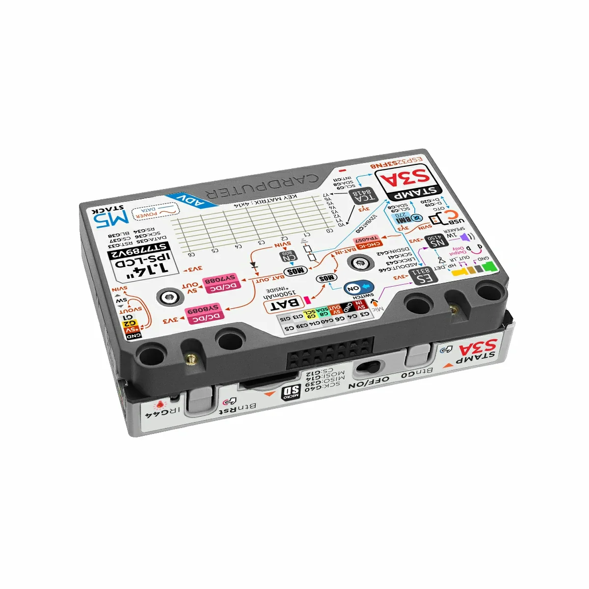 M5Stack Cardputer-Adv Programmable Card Computer Stamp-S3A ESP32-S3FN8 1.14