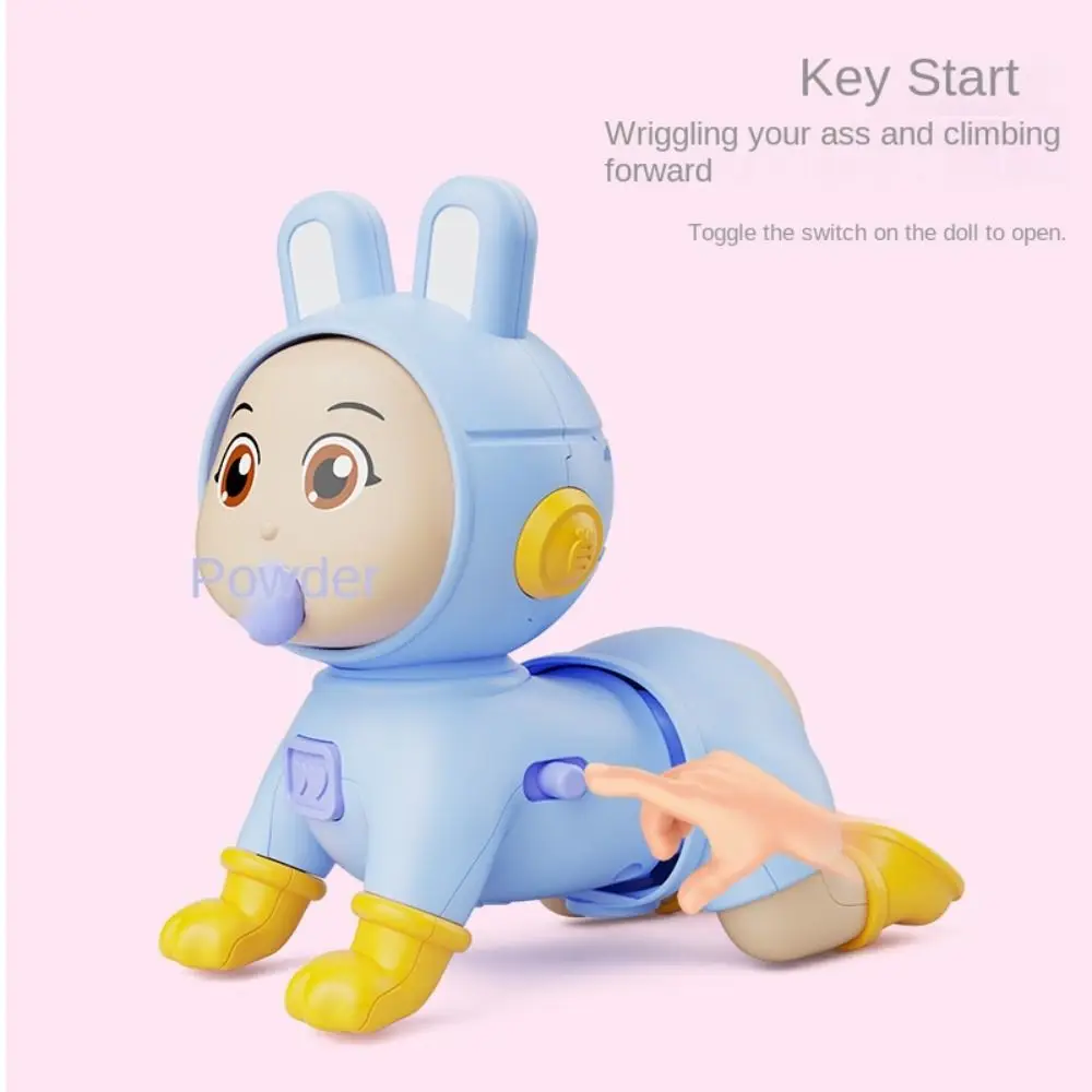 Learning Standing Climbing Electric Crawling Doll Writhe Buttocks With Music Crawling Baby Toys Cute Fun Baby Crawling Doll