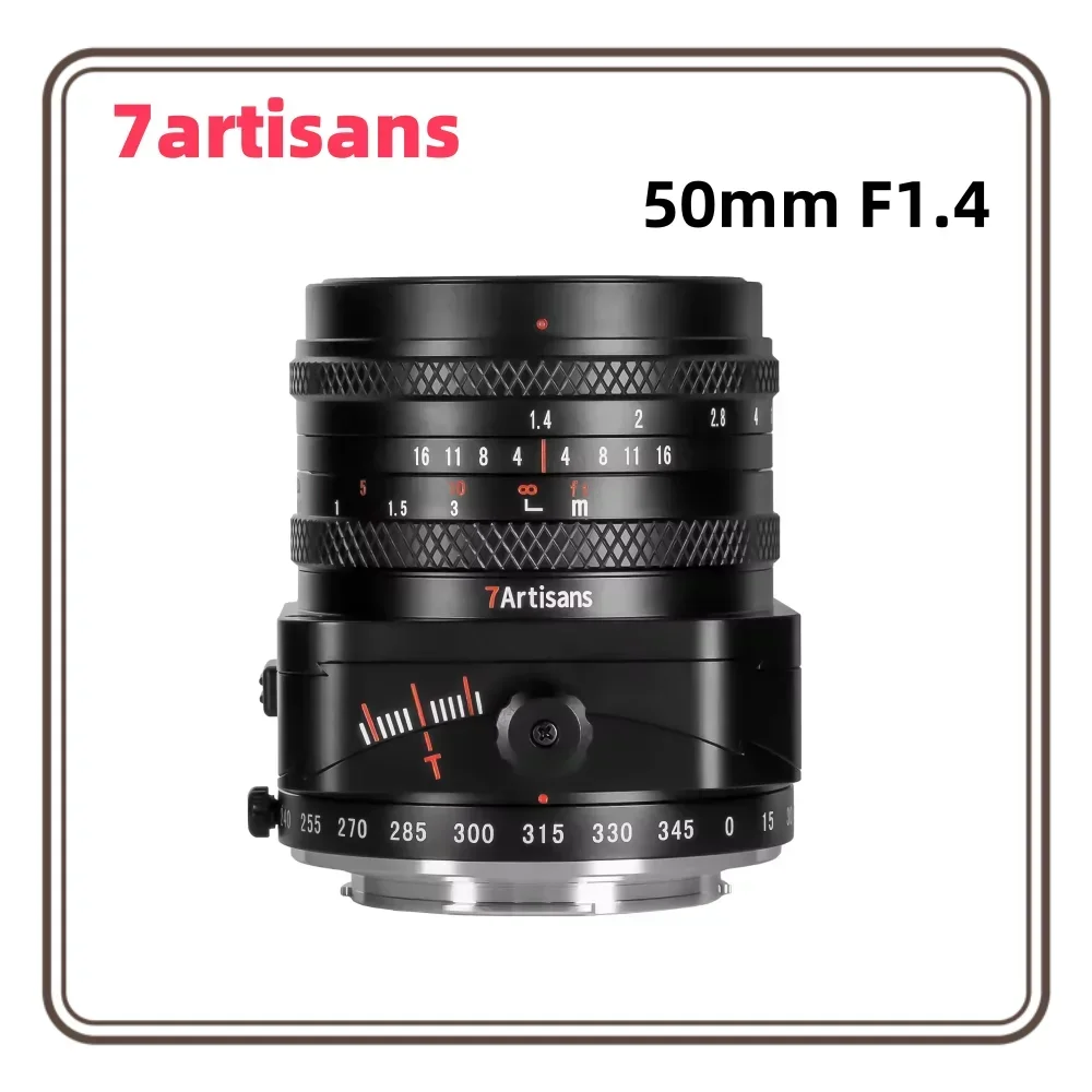 7artisans 50mm F1.4 APS-C Frame Tilt-Shift Lens with 2-in-1 Compatible for Fujifilm FX Olympus Panasonic M4/3 Mount Mirrorless