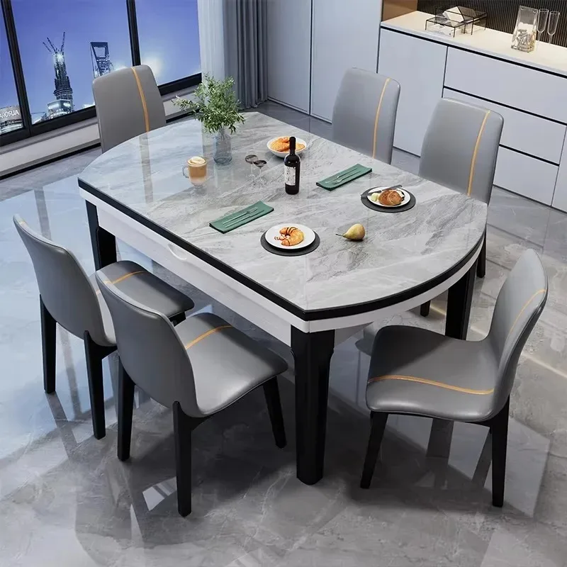 

Conference Kitchen Dining Table Chairs Rectangular Living Room Tables Restaurant Modern Mesas De Comedor Space Saving Furniture