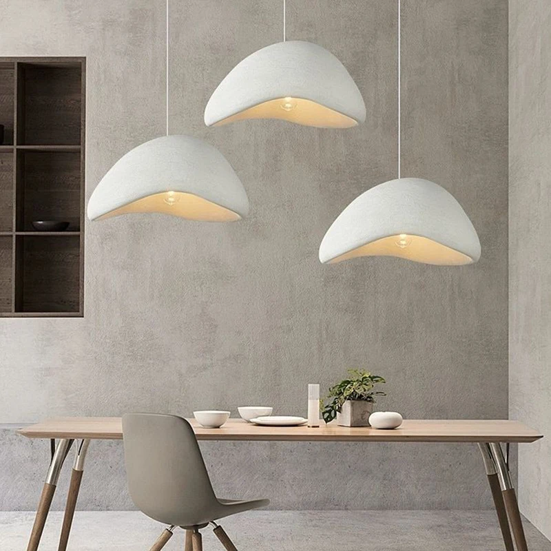 

Special Promotions!Modern wabi sabi Hanging White/Gray suspension ceiling Pendant,Dining Room lamps lights decoration,D60/80cm