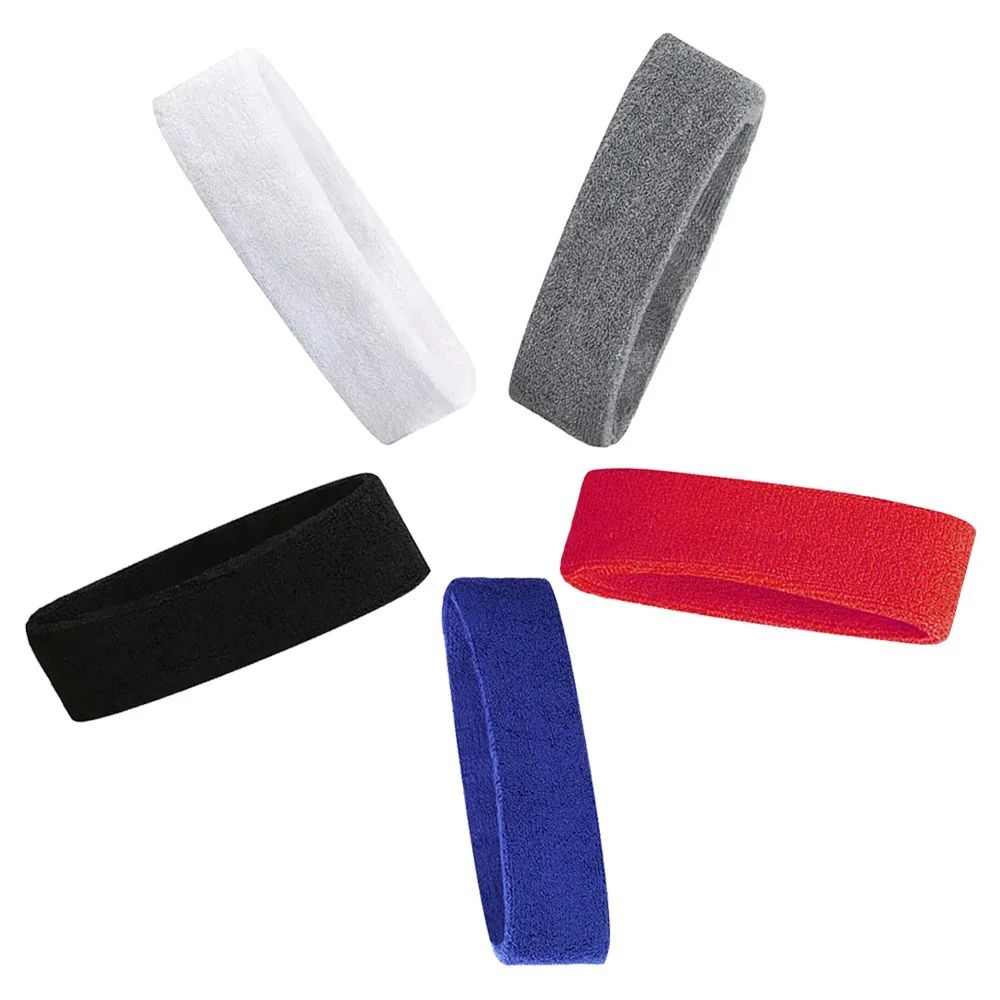 Cotton Elastic Sweatband Basketball Sports Headband Women Men Gym Fitness Sweat Hair Band Volleyball Tennis Running Headband