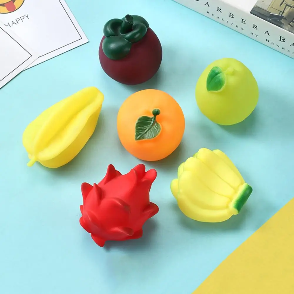 

Vinyl Simulated Fruit Pinching Toys Kneading Elastic Vegetable Baby Bath Toys Handmade Cartoon Fruit Play Water Bath Toy