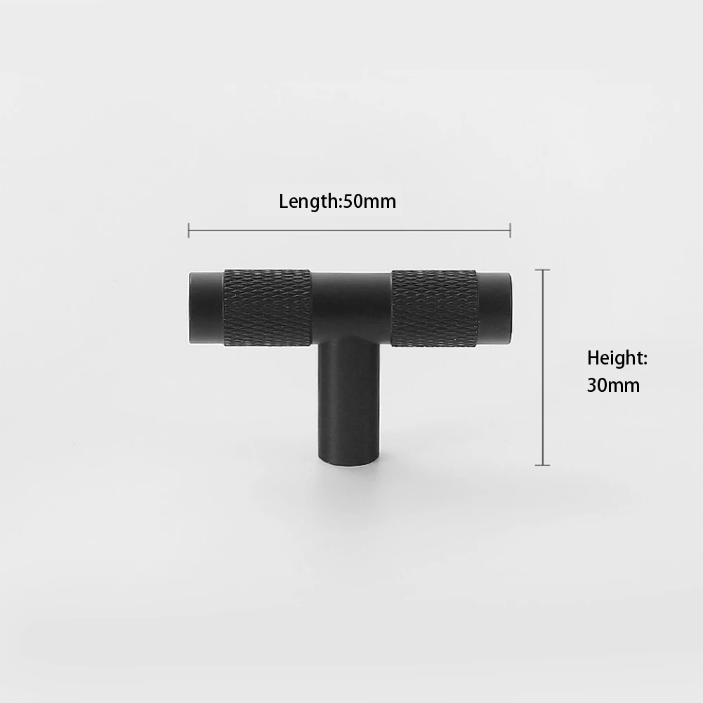 مقبض T Bar مخرش لأبواب الخزانات والأدراج يعزز مظهر أثاثك بالألوان السوداء والذهبية