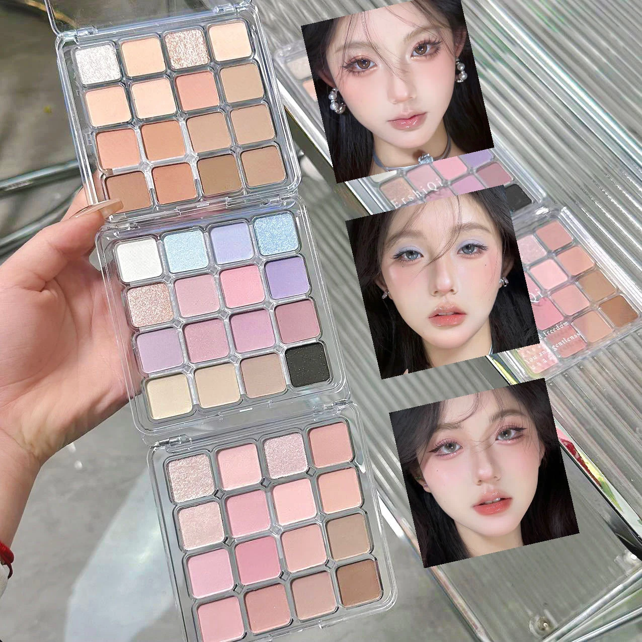 Magic Matte Eyeshadow Palette,16 Colors,Shimmery Earth Color Eyeshadow Pigment,Long-Lasting Waterproof Eyeshadow Cosmetics