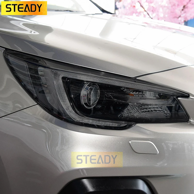 

2 Pcs Car Headlight Protective Film Headlamp Golden Transparent Black TPU Sticker For Subaru Outback 2018 2019 2020 Accessories