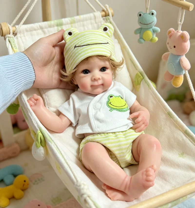 

13Inch Implanted hair Reborn Bettie Soft Elastic Solid Platinum Silicone Lifelike 3D Skin Soft Touch Baby Doll for Collector