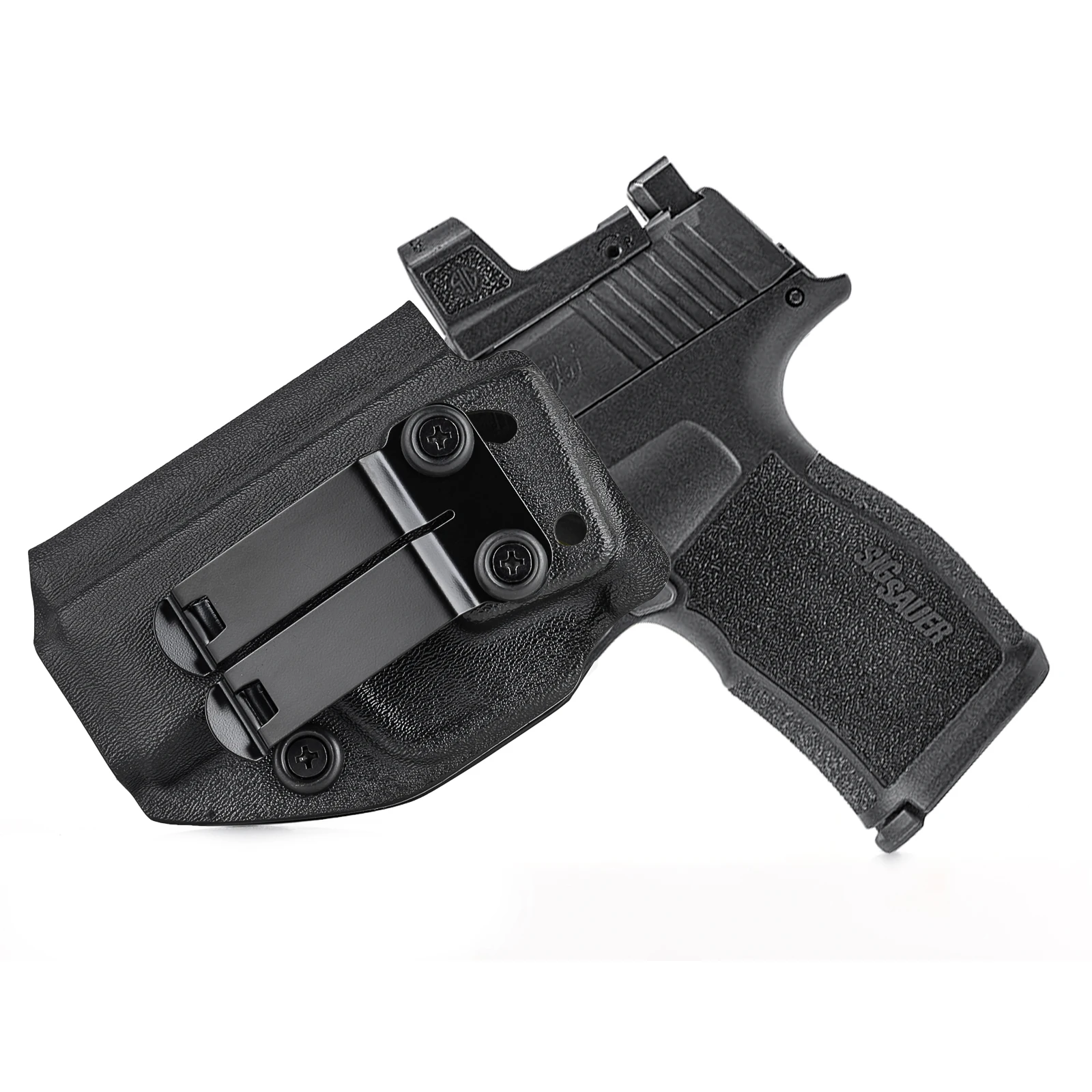 Funda Kydex IWB para Sig P365, Funda para Sig Sauer P365 SAS P365X con Óptica de Punto Rojo, Portación Oculta Dentro de la Cintura, para Mano Derecha/Izquierda