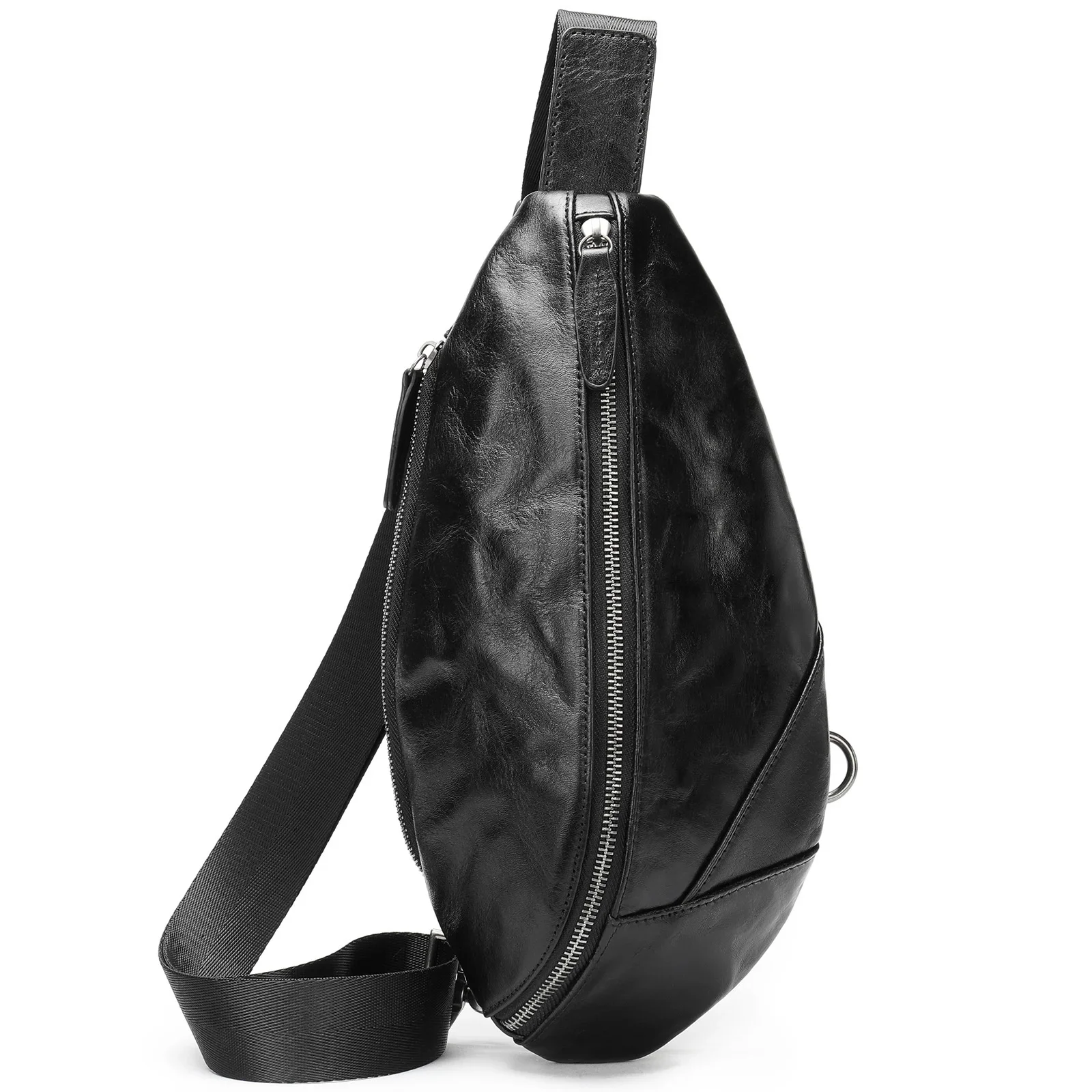 Nieuwe Modetrend Heren Tas Crossbody S Mannelijke Veelzijdige Koeienhuid Casual Schoudertas Lederen Borst Pak Zachte Huid