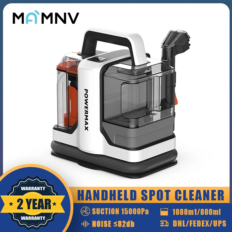 MAMNV W05 Spot Carpet Cleaner 15Kpa Handheld Corded Portable Wet Fabric Clean Machine Carpet Sofa Cleaning Pet Car Spray Suction