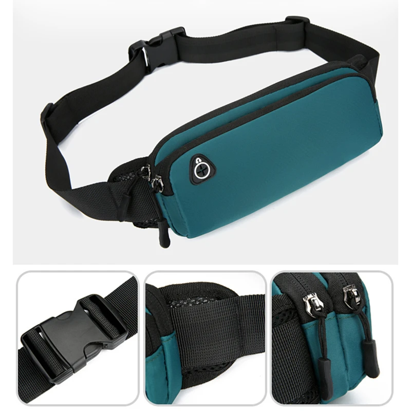 Man Woman Pocket Nylon Waterproof Fitness Running Pocket Adjustable Strap Unisex Fashion Coin Purse Bag Running Belt Waist Bag