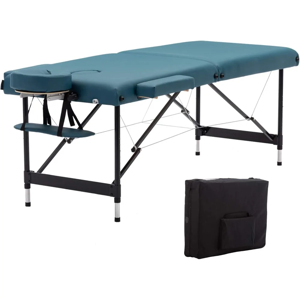 

Lightweight massage table, aluminum frame, beauty bed with free carrying case, facial cradle, armrest