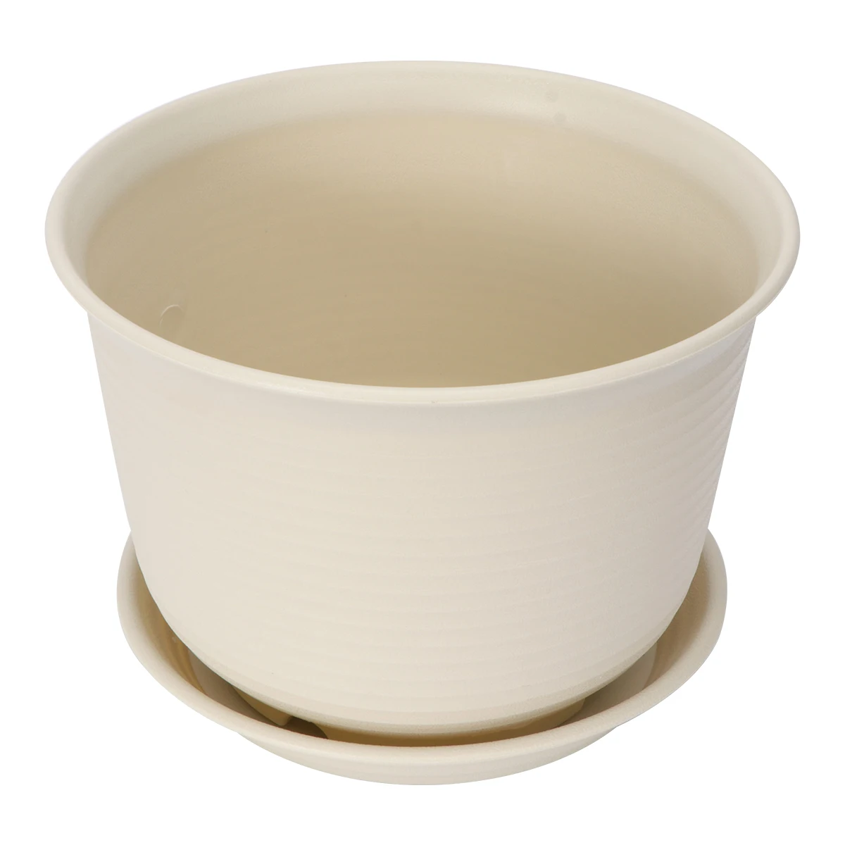 

Colorful Plastic Flower Pots Resin Material Thickening Smooth Texture Drainage Holes Perfect Herbs Apricot Medium