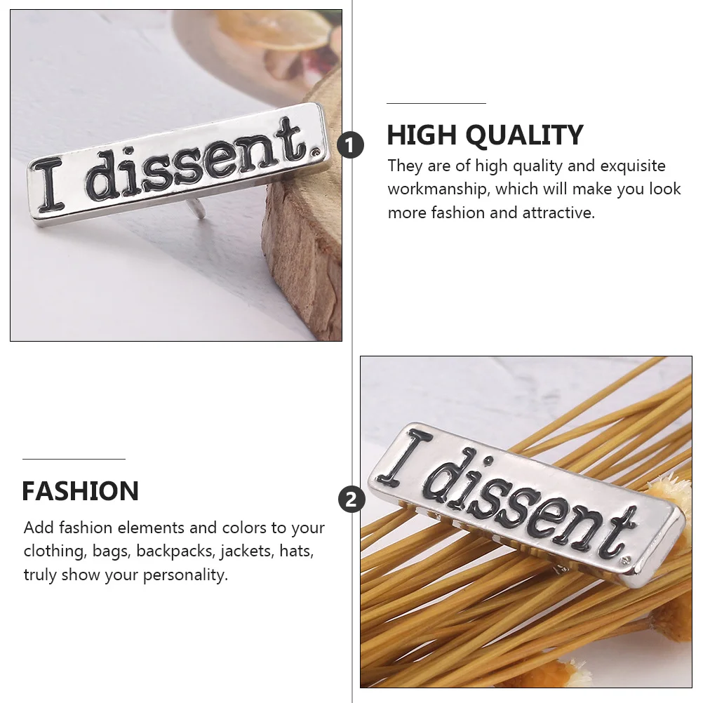 I with Brooches Trendy Elements Collar Decoration Clip Delicate Dissent Woman Breast Pin Alloy and Women Letters