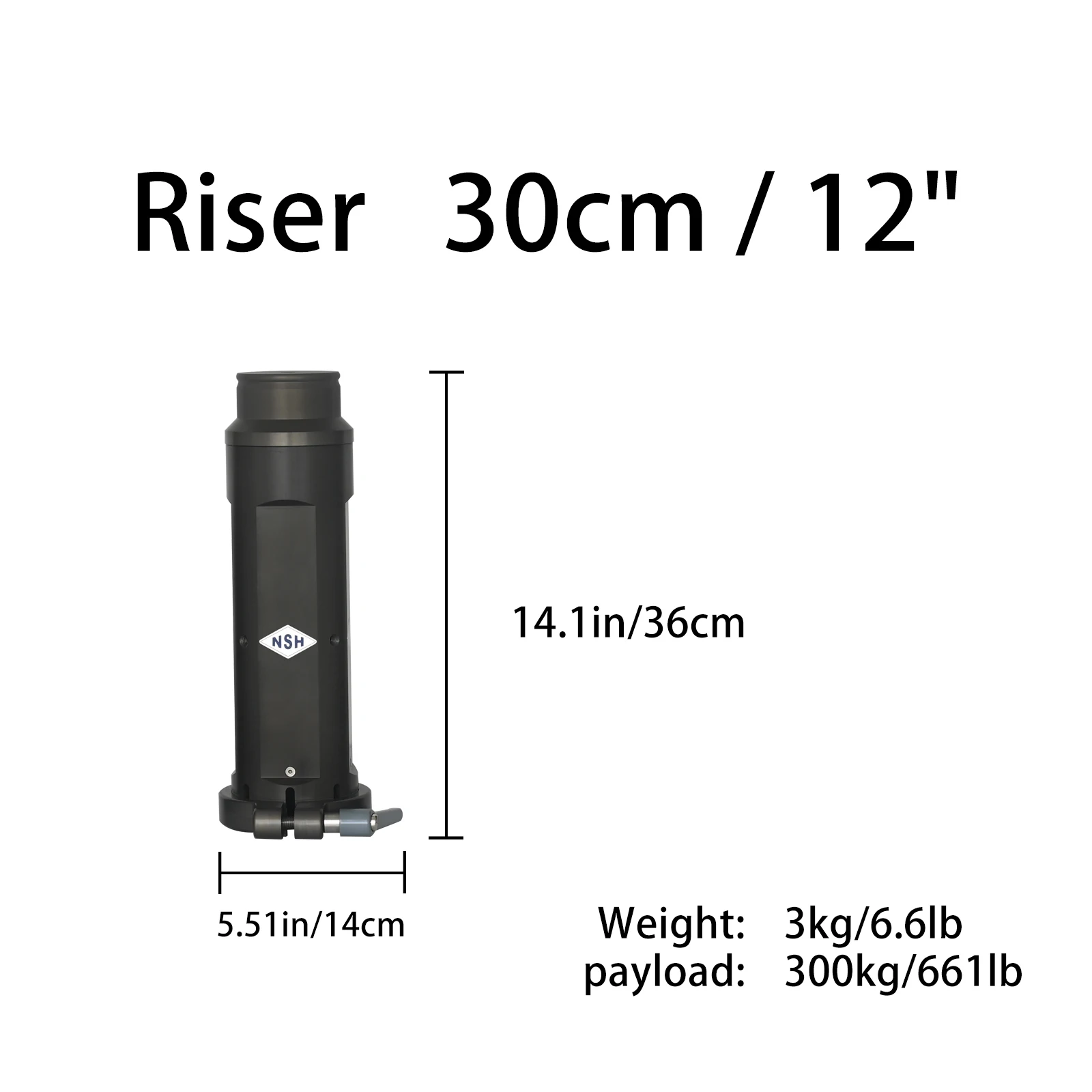 

NSH Riser 30 см/12 дюймов оборудование для фотосъемки камеры регулируемые аксессуары для фотосъемки Bazooka