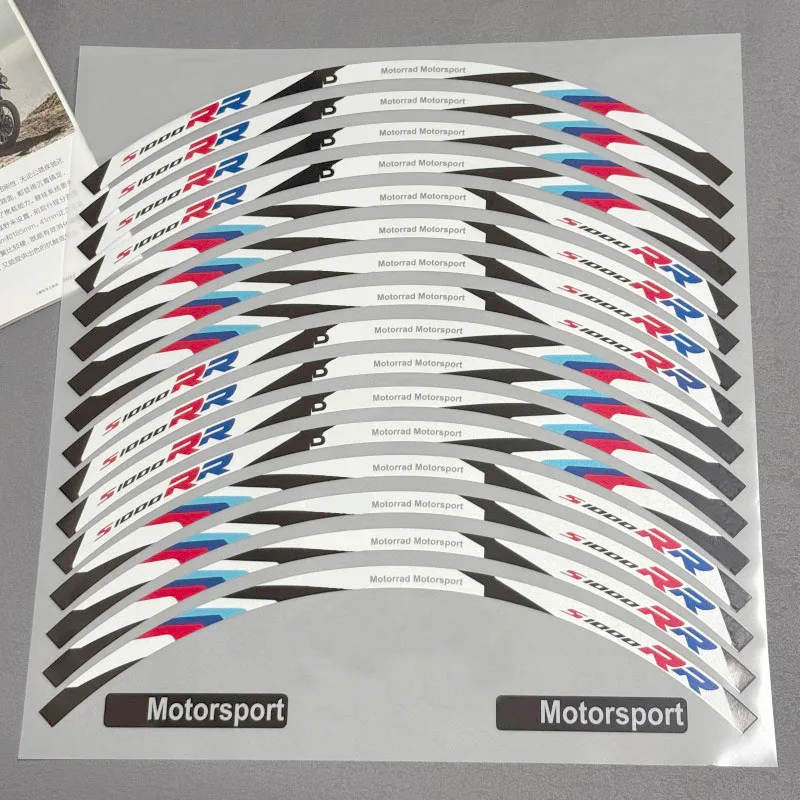 

Reflective Motorcycle Wheel Rim RR Sticker Locomotiv R17 Hub Stripe Tape Decal Accessori Waterproof Suitable for S1000RR G310R