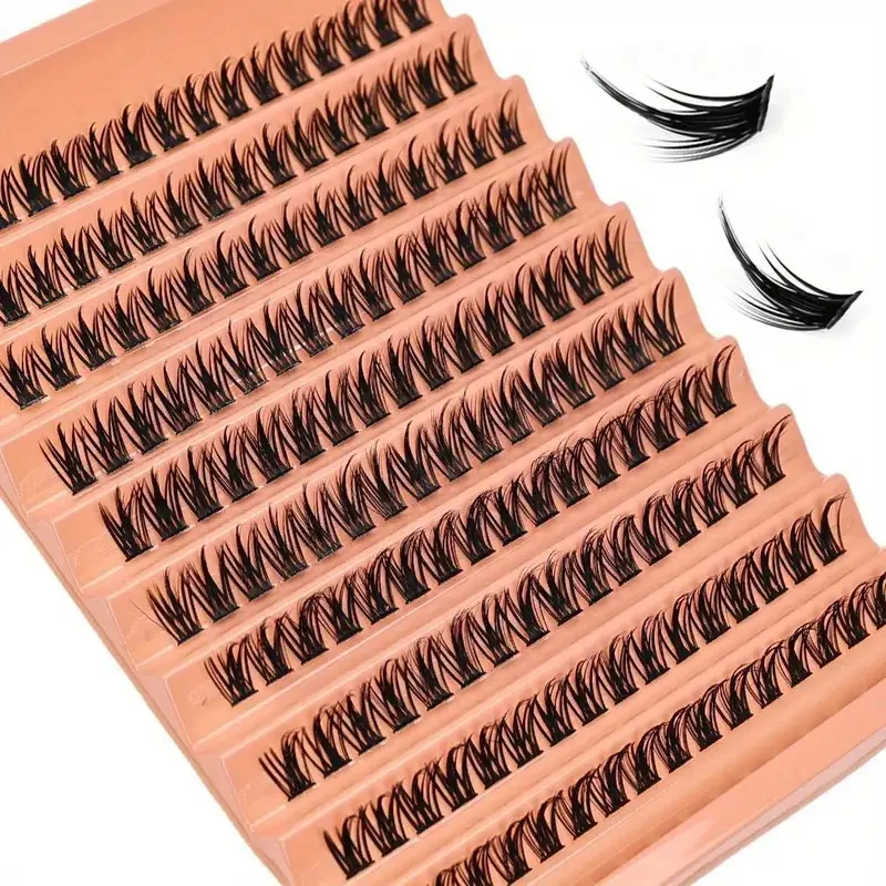 Kit extension ciglia D-roll da 160 pezzi con adesivo, sigillante e applicatore - ciglia personali per un look naturale