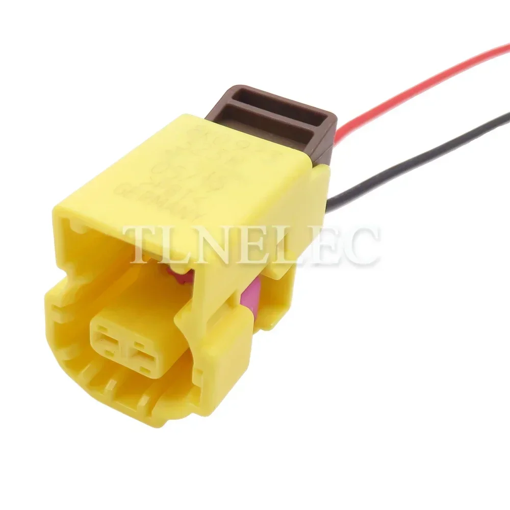 2 Pin Way Automobile Wire Harness Connector With Wires Car Crash Sensor Sealed Sockets for VW Audi A456 Q57 8K0973323R